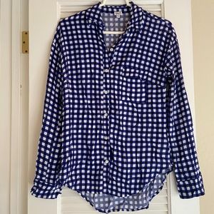 Splendid Blue Check Button Up